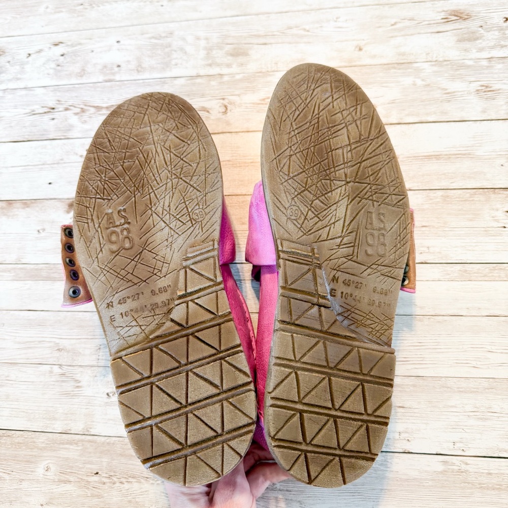 A.S.98 Thaine Loafer Flat Fuchsia Pink Leather Size 39 US 8.5-9 NEW - Picture 6 of 11